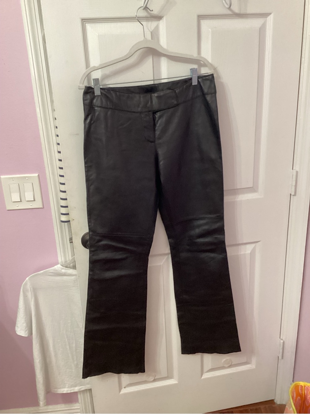 Black Women's Faux Leather Jeans
